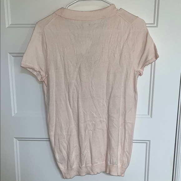 NWT J Crew Light Pink V-Neck Blouse with Tie Detail - Picture 9 of 9